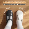 image:imageSTQ Wide Toe Box Toddler Mary Jane Dress Shoes Girl Ballet Flats  Wide toe box for natural splay Zerodrop barefoot sole Soft PU upper Hook amp loop Tstrap Nonslip TPR outsoleWhite