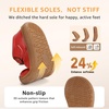 image:imageSTQ Wide Toe Box Toddler Mary Jane Dress Shoes Girl Ballet Flats  Wide toe box for natural splay Zerodrop barefoot sole Soft PU upper Hook amp loop Tstrap Nonslip TPR outsoleRed