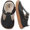 image:imageSTQ Wide Toe Box Toddler Mary Jane Dress Shoes Girl Ballet Flats  Wide toe box for natural splay Zerodrop barefoot sole Soft PU upper Hook amp loop Tstrap Nonslip TPR outsoleBlack