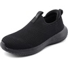 image:imageSTQ Kids Shoes Girls Boys Lightweight Slip on Walking Sneakers  Cushioned amp NonSlip Sole Breathable Lightweight amp Flexible Mesh Ideal for Walking Running Gym and Fitness TrainingAll Black