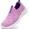 image:imageSTQ Kids Shoes Girls Boys Lightweight Slip on Walking Sneakers  Cushioned amp NonSlip Sole Breathable Lightweight amp Flexible Mesh Ideal for Walking Running Gym and Fitness TrainingPink Purple