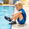 image:imageSTQ Kids Water Shoes Quick Dry Slip On Beach Swim Pool SandalsNavy Dinosaur