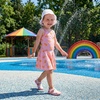 image:imageSTQ Kids Water Shoes Quick Dry Slip On Beach Swim Pool SandalsPink Rainbow