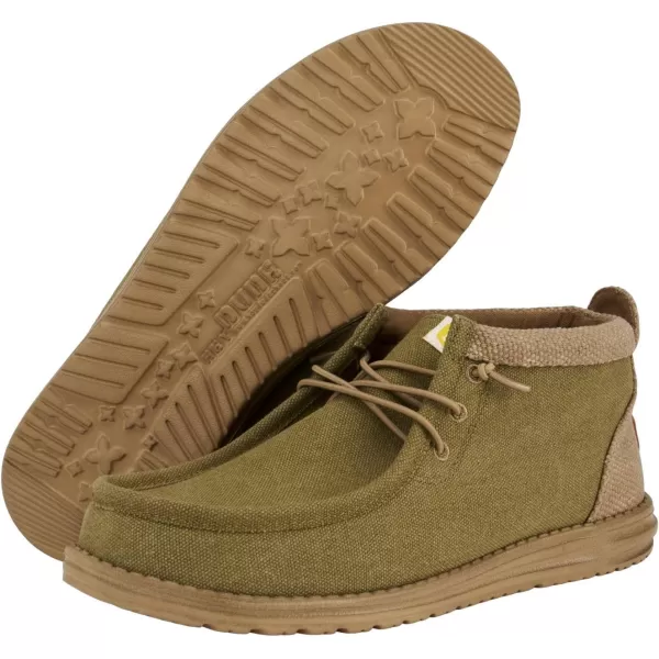 Hey Dude Men's Wally Mid | Men's Shoes | Men Slip-on Loafers | Comfortable &amp; Light-Weight