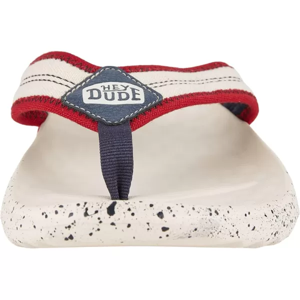 Hey Dude Men's Myers Flip Americana | Men's Shoes | Men's Slip-on Sandals | Comfortable &amp; Light-Weight