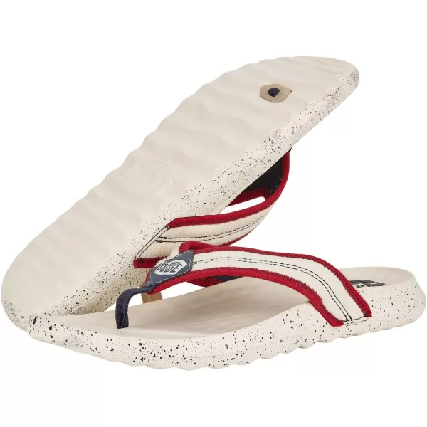 Hey Dude Men's Myers Flip Americana | Men's Shoes | Men's Slip-on Sandals | Comfortable &amp; Light-Weight