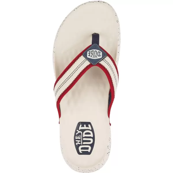 Hey Dude Men's Myers Flip Americana | Men's Shoes | Men's Slip-on Sandals | Comfortable &amp; Light-Weight