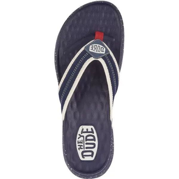Hey Dude Men's Myers Flip Americana | Men's Shoes | Men's Slip-on Sandals | Comfortable &amp; Light-Weight