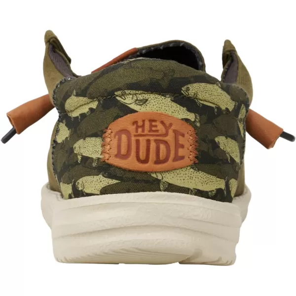 Hey Dude Men's Wally Funk Fish Camo | Men's Shoes | Men Slip-on Loafers | Comfortable &amp; Light-Weight