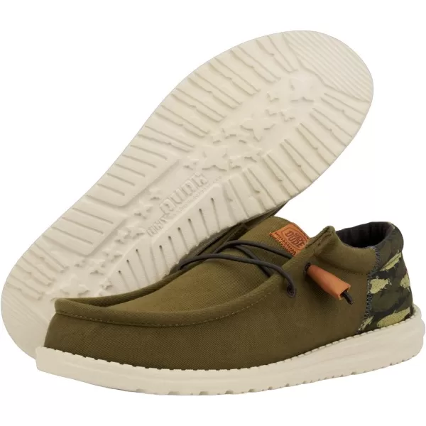 Hey Dude Men's Wally Funk Fish Camo | Men's Shoes | Men Slip-on Loafers | Comfortable &amp; Light-Weight