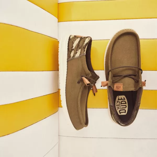 Hey Dude Men's Wally Funk Fish Camo | Men's Shoes | Men Slip-on Loafers | Comfortable &amp; Light-Weight