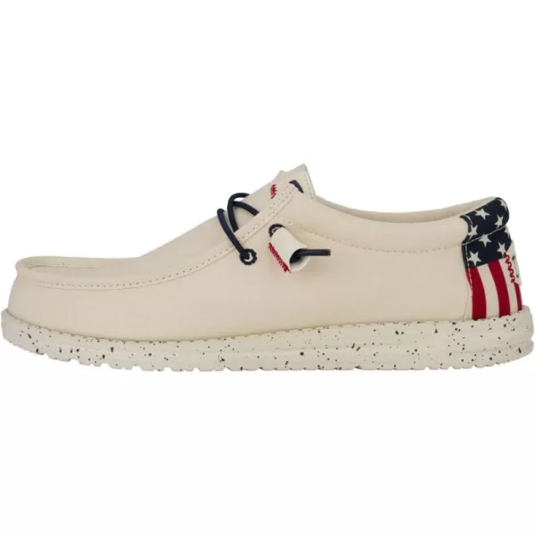 Hey Dude Men's Wally Americana Wide | Men's Shoes | Men Slip-on Loafers | Comfortable &amp; Light-Weight