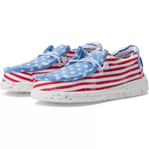 Hey Dude Boys Wally Patriotic Slip-On Casual Shoes