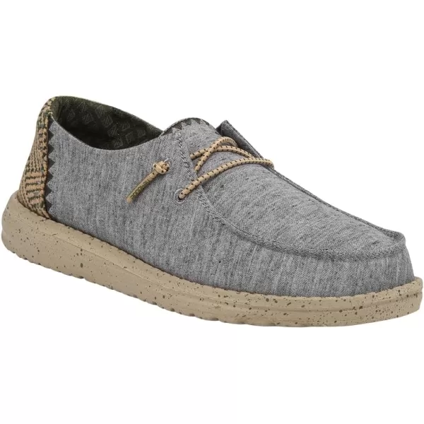Hey Dude Women's Wendy Chambray | Women's Shoes | Women's Lace Up Loafers | Comfortable &amp; Light-Weight