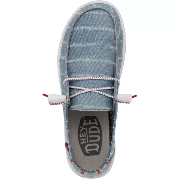 Hey Dude Women's Wendy Chambray | Women's Shoes | Women's Lace Up Loafers | Comfortable &amp; Light-Weight