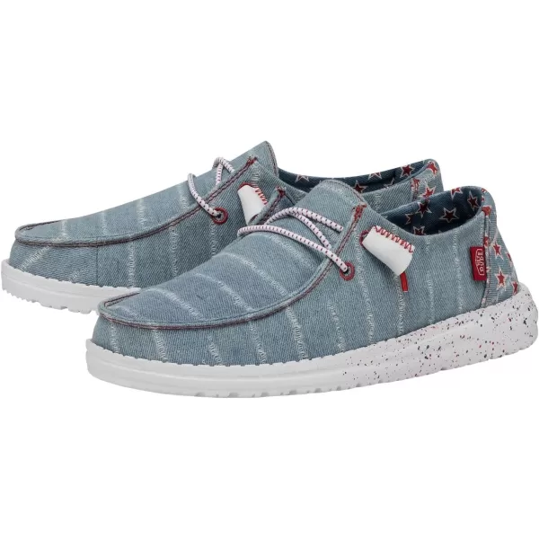 Hey Dude Women's Wendy Chambray | Women's Shoes | Women's Lace Up Loafers | Comfortable &amp; Light-Weight