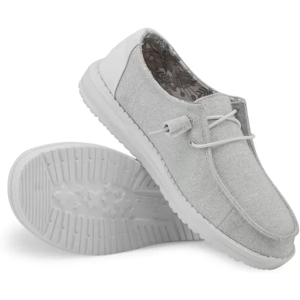 Hey Dude Women's Wendy Canvas | Women’s Shoes | Women’s Lace Up Loafers | Comfortable &amp; Light-Weight