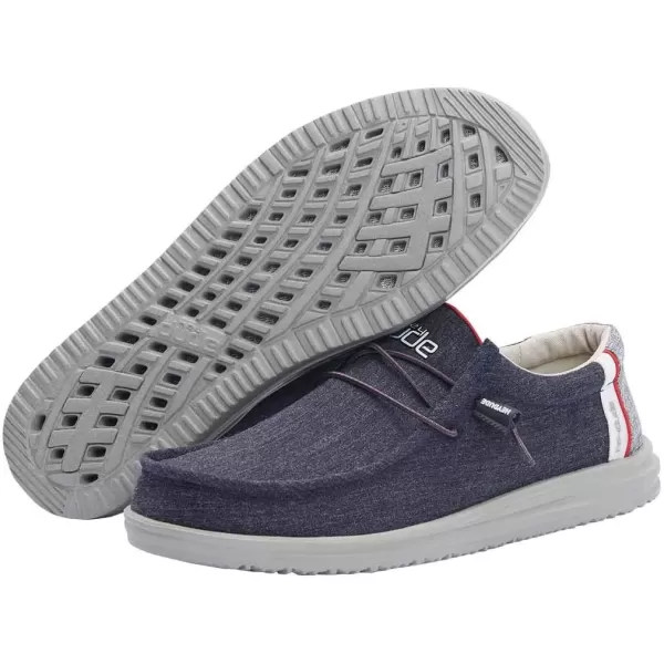 imageHey Dude Mens Wally Funk  Mens Shoes  Mens Lace Up Loafers  Comfortable ampamp LightWeightArctic Blue