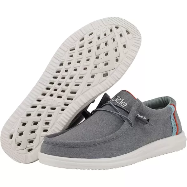 imageHey Dude Mens Wally Funk  Mens Shoes  Mens Lace Up Loafers  Comfortable ampamp LightWeightGranite
