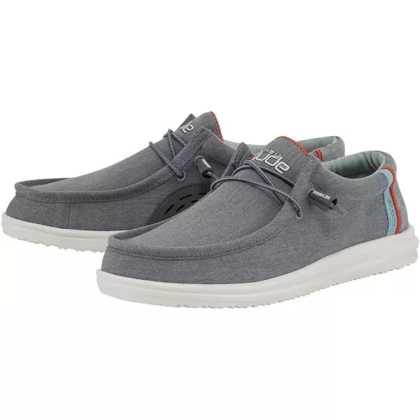 imageHey Dude Mens Wally Funk  Mens Shoes  Mens Lace Up Loafers  Comfortable ampamp LightWeightGranite