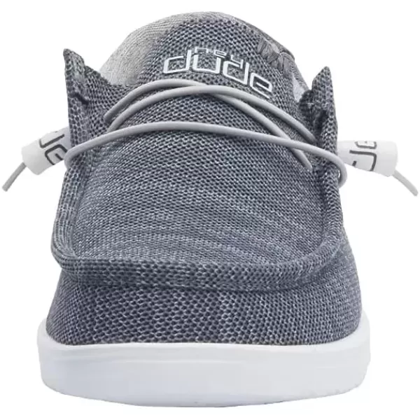 imageHey Dude Mens Wally Funk  Mens Shoes  Mens Lace Up Loafers  Comfortable ampamp LightWeightGray and White