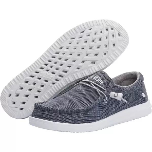 imageHey Dude Mens Wally Funk  Mens Shoes  Mens Lace Up Loafers  Comfortable ampamp LightWeightGray and White