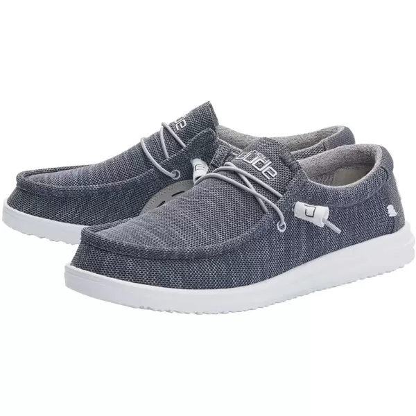 imageHey Dude Mens Wally Funk  Mens Shoes  Mens Lace Up Loafers  Comfortable ampamp LightWeightGray and White