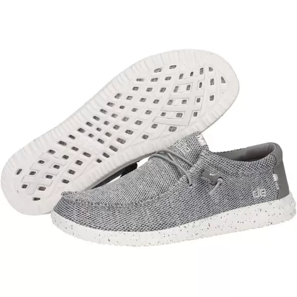 imageHey Dude Mens Wally Funk  Mens Shoes  Mens Lace Up Loafers  Comfortable ampamp LightWeightLight Grey