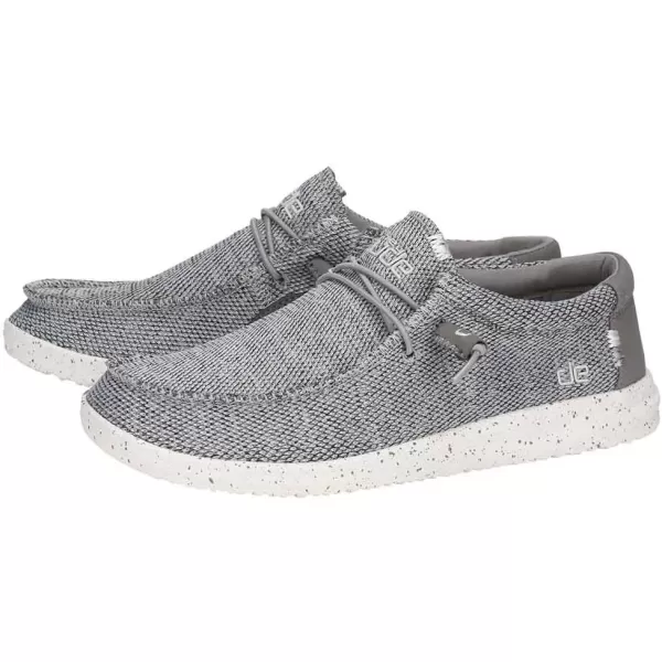 imageHey Dude Mens Wally Funk  Mens Shoes  Mens Lace Up Loafers  Comfortable ampamp LightWeightLight Grey