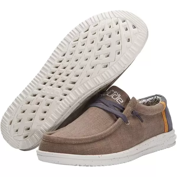 imageHey Dude Mens Wally Funk  Mens Shoes  Mens Lace Up Loafers  Comfortable ampamp LightWeightNatural Beige