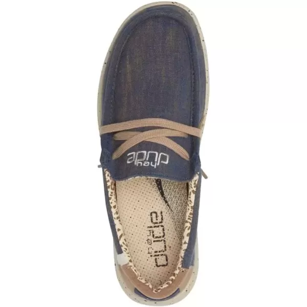 imageHey Dude Mens Wally Funk  Mens Shoes  Mens Lace Up Loafers  Comfortable ampamp LightWeightNatural Blue