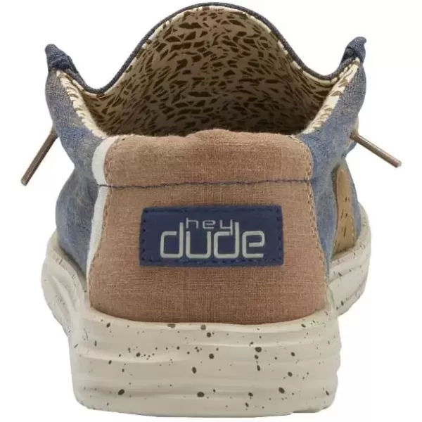 imageHey Dude Mens Wally Funk  Mens Shoes  Mens Lace Up Loafers  Comfortable ampamp LightWeightNatural Blue