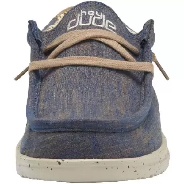 imageHey Dude Mens Wally Funk  Mens Shoes  Mens Lace Up Loafers  Comfortable ampamp LightWeightNatural Blue