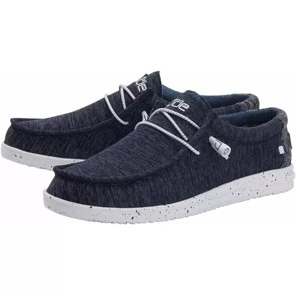 imageHey Dude Mens Wally Funk  Mens Shoes  Mens Lace Up Loafers  Comfortable ampamp LightWeightNavy Blue and White