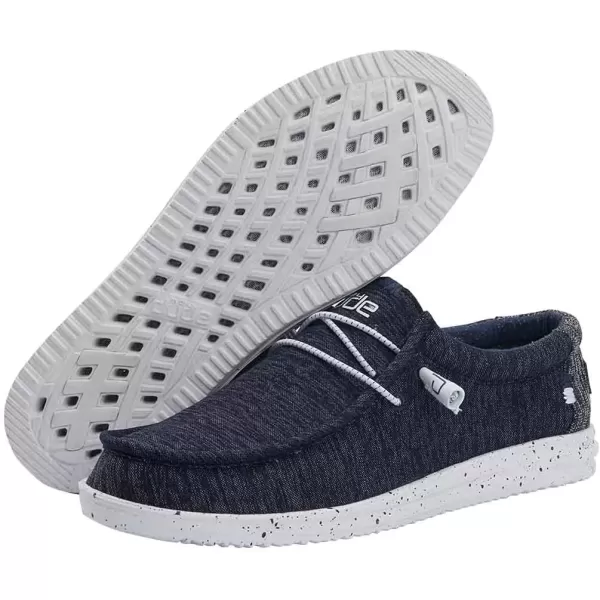 imageHey Dude Mens Wally Funk  Mens Shoes  Mens Lace Up Loafers  Comfortable ampamp LightWeightNavy Blue and White