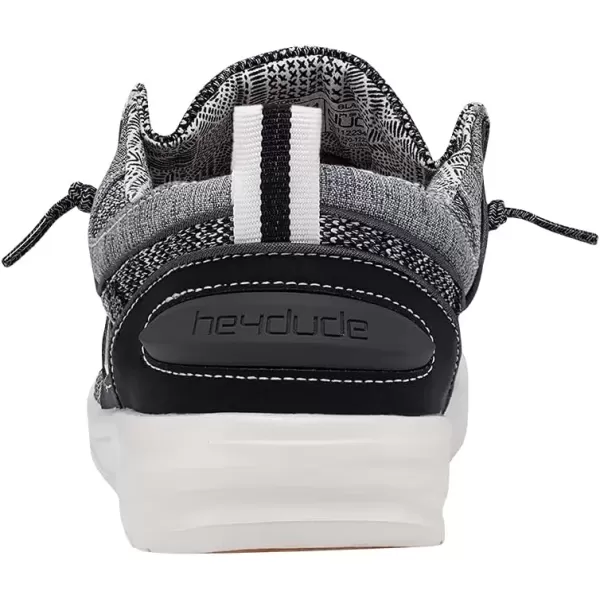 imageHey Dude Mens Wally Hawk Wool Dark Grey  Mens Shoes  Mens Lace Up Loafers  Comfortable and LightweightBlack