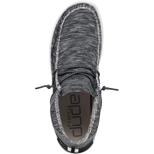 imageHey Dude Mens Wally Hawk Wool Dark Grey  Mens Shoes  Mens Lace Up Loafers  Comfortable and LightweightBlack