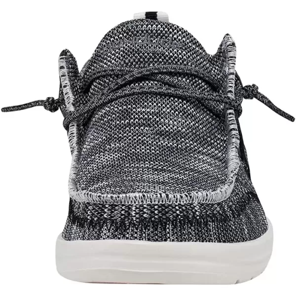 imageHey Dude Mens Wally Hawk Wool Dark Grey  Mens Shoes  Mens Lace Up Loafers  Comfortable and LightweightBlack