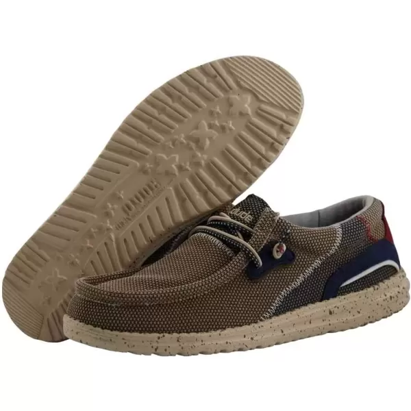 imageHey Dude Mens Wally Hawk Wool Dark Grey  Mens Shoes  Mens Lace Up Loafers  Comfortable and LightweightNut