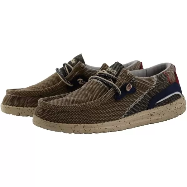 imageHey Dude Mens Wally Hawk Wool Dark Grey  Mens Shoes  Mens Lace Up Loafers  Comfortable and LightweightNut