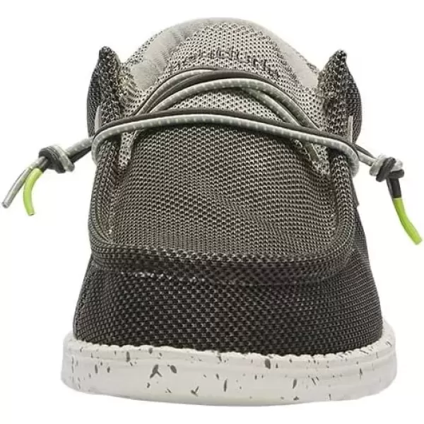 imageHey Dude Mens Wally Hawk Wool Dark Grey  Mens Shoes  Mens Lace Up Loafers  Comfortable and LightweightSage