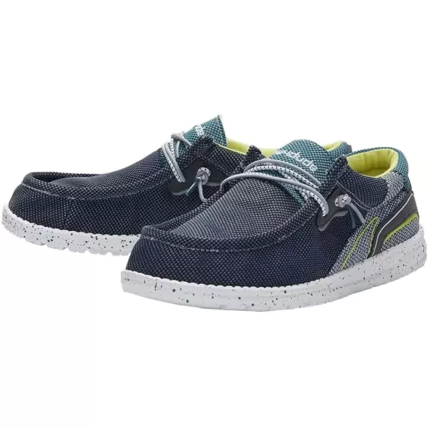 imageHey Dude Mens Wally Hawk Wool Dark Grey  Mens Shoes  Mens Lace Up Loafers  Comfortable and LightweightSpace Blue