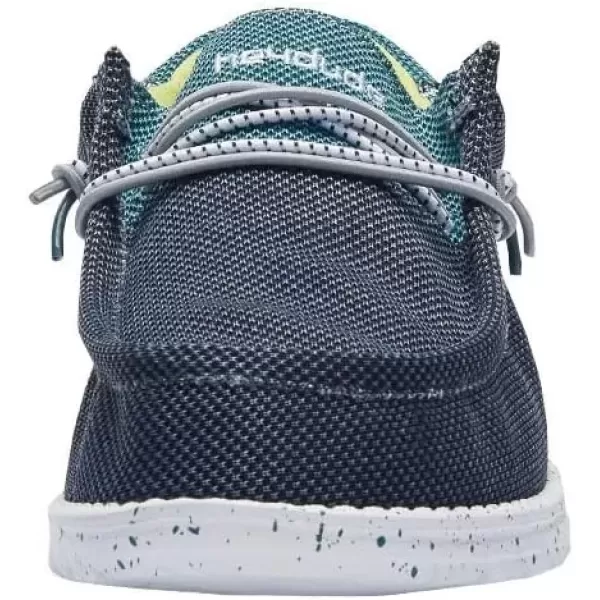 imageHey Dude Mens Wally Hawk Wool Dark Grey  Mens Shoes  Mens Lace Up Loafers  Comfortable and LightweightSpace Blue