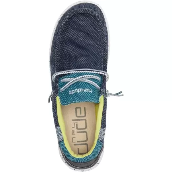 imageHey Dude Mens Wally Hawk Wool Dark Grey  Mens Shoes  Mens Lace Up Loafers  Comfortable and LightweightSpace Blue
