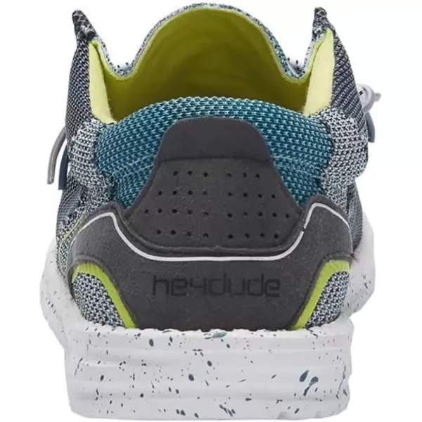 imageHey Dude Mens Wally Hawk Wool Dark Grey  Mens Shoes  Mens Lace Up Loafers  Comfortable and LightweightSpace Blue Multi