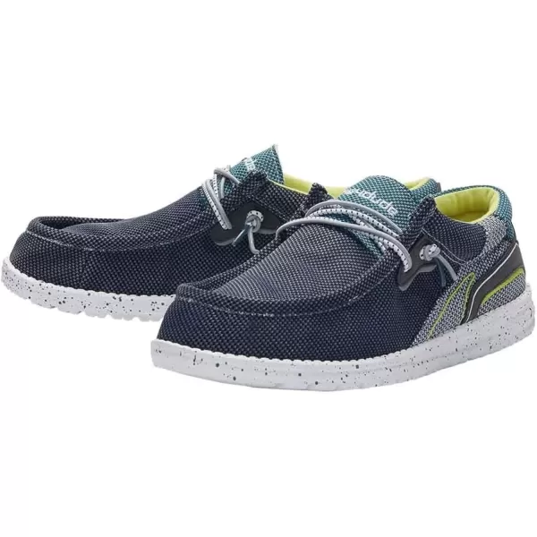 imageHey Dude Mens Wally Hawk Wool Dark Grey  Mens Shoes  Mens Lace Up Loafers  Comfortable and LightweightSpace Blue Multi