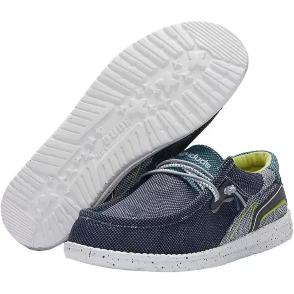 imageHey Dude Mens Wally Hawk Wool Dark Grey  Mens Shoes  Mens Lace Up Loafers  Comfortable and LightweightSpace Blue Multi