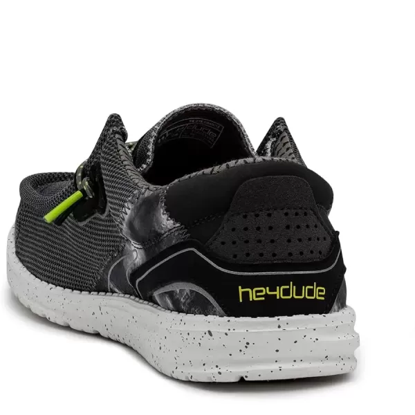 imageHey Dude Mens Wally Hawk Wool Dark Grey  Mens Shoes  Mens Lace Up Loafers  Comfortable and LightweightTie Dye Granite
