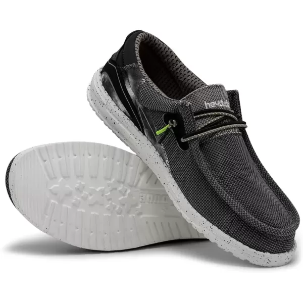 imageHey Dude Mens Wally Hawk Wool Dark Grey  Mens Shoes  Mens Lace Up Loafers  Comfortable and LightweightTie Dye Granite