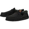 imageHey Dude Mens Wally Canvas  Mens Loafers  Mens Slip On Shoes  Comfortable ampamp LightWeightBlackBlack